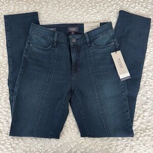 NYDJ Alina Legging with paneling skinny jeans front crease pleat